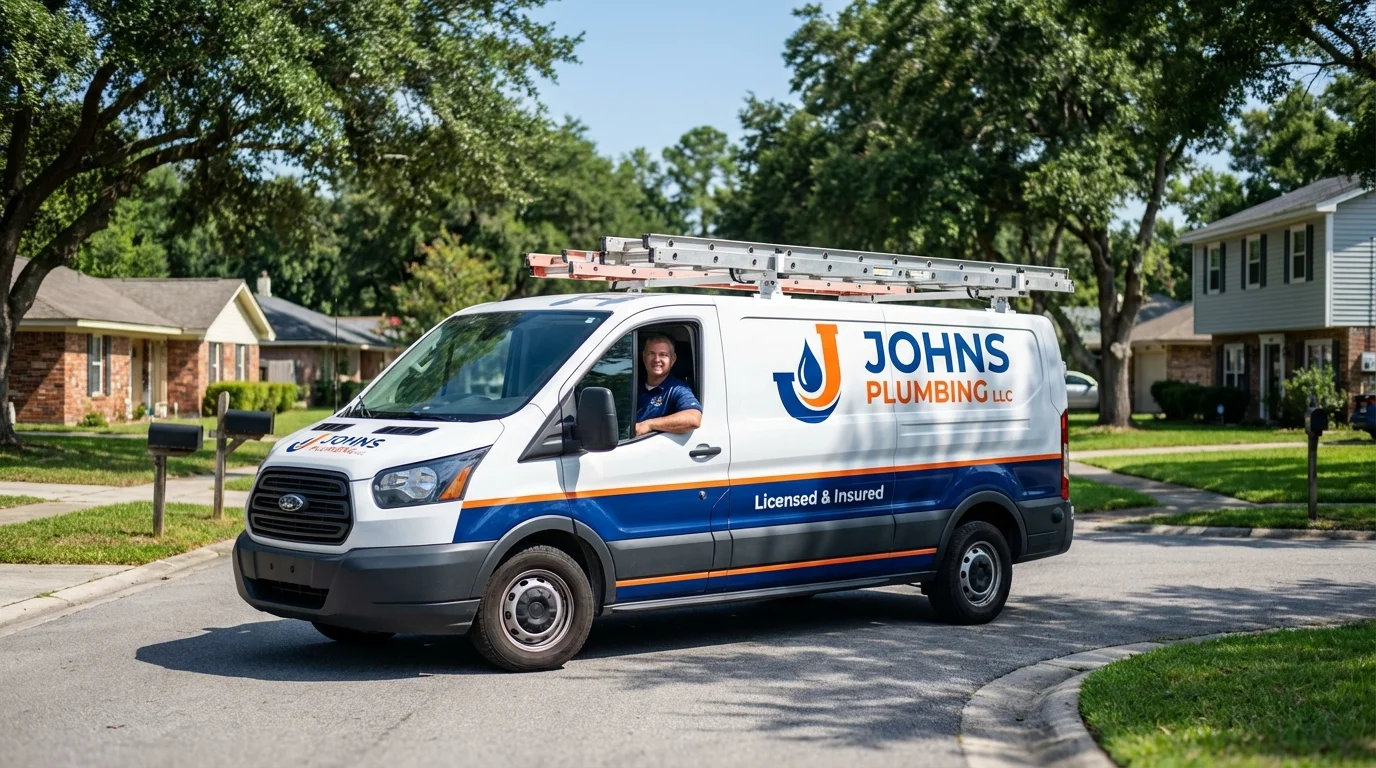 Johns Plumbing LLC service van in Gold Beach, OR