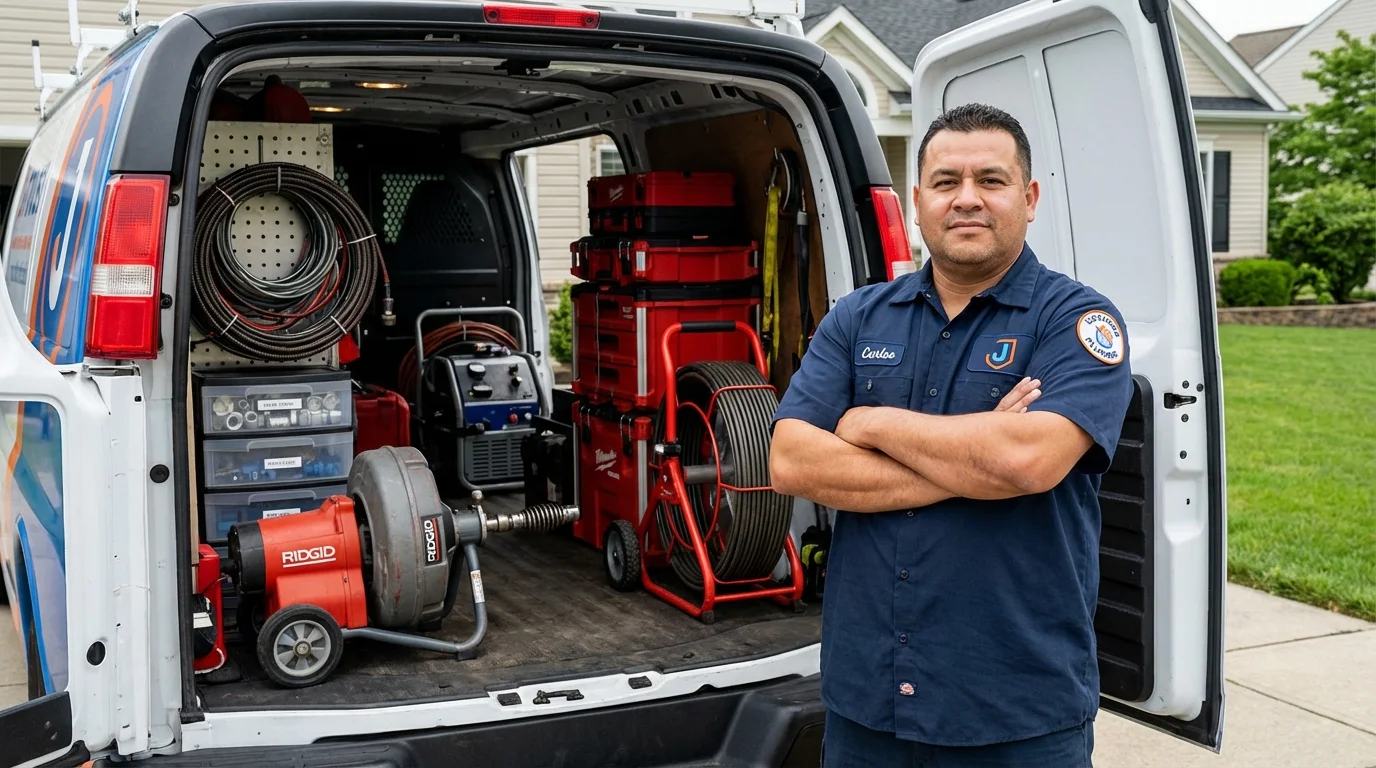 Professional drain cleaning equipment and Johns Plumbing LLC plumber in Gold Beach