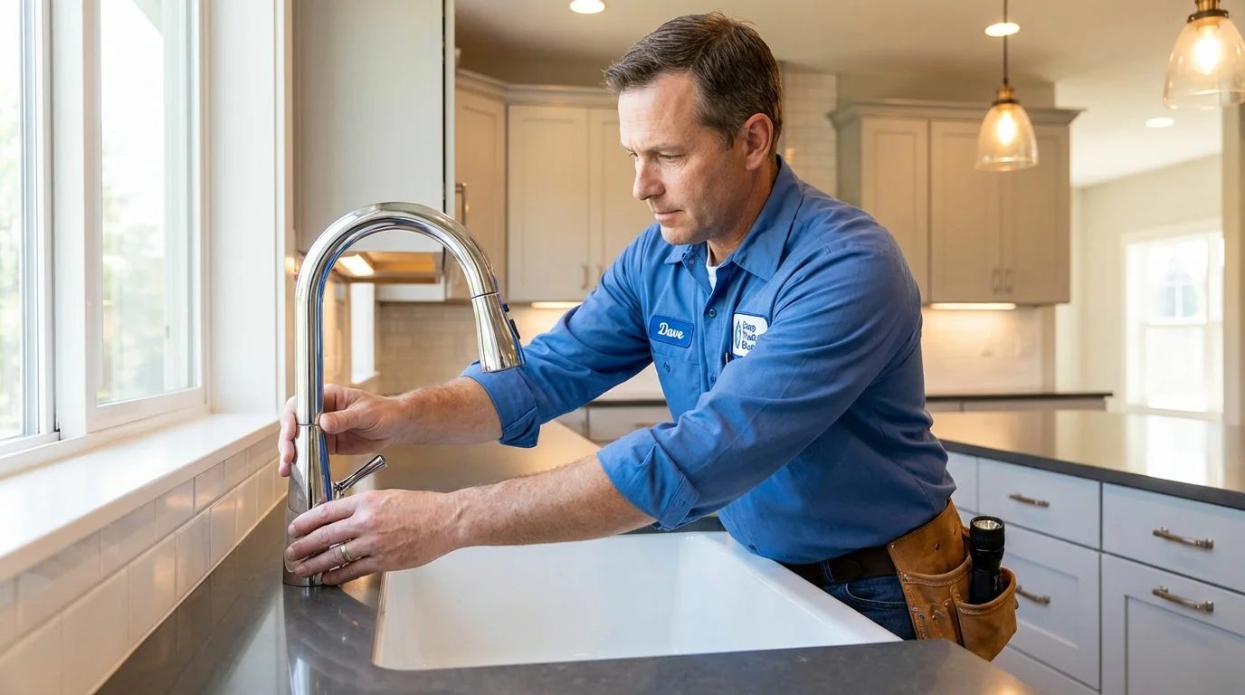 Kitchen faucet installation by Johns Plumbing LLC in Gold Beach