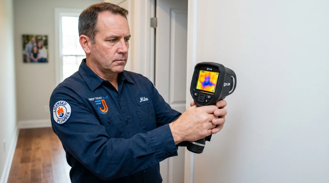 Thermal imaging leak detection by Johns Plumbing LLC in Gold Beach