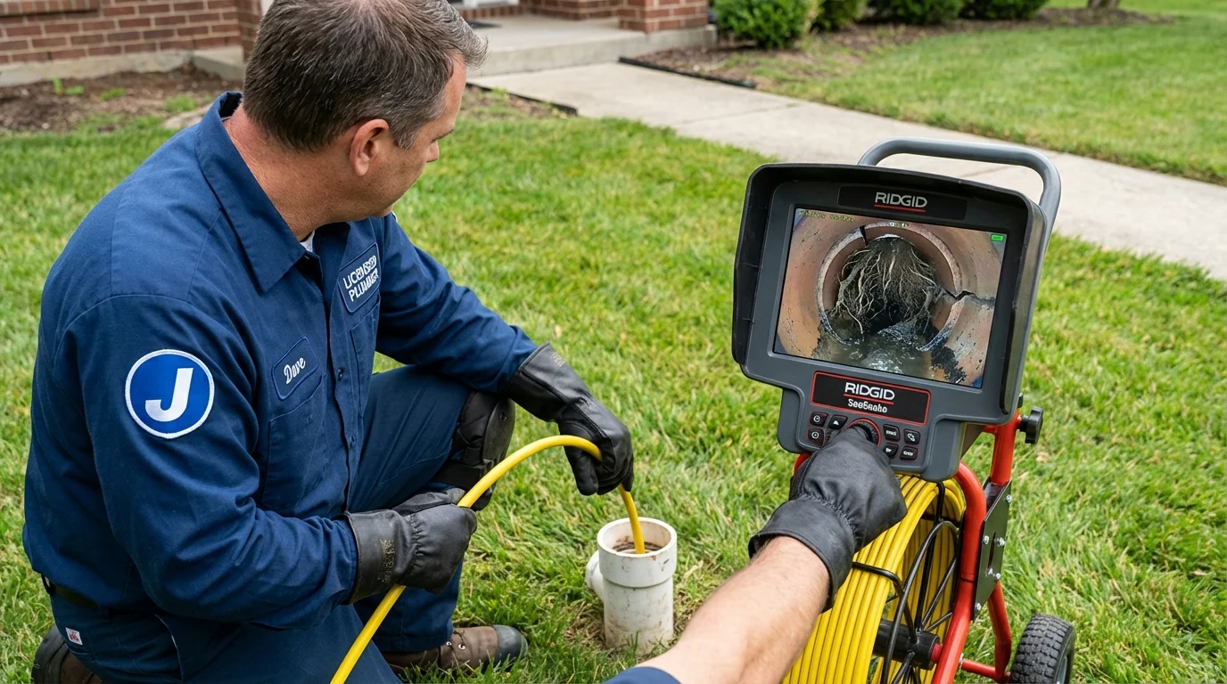 Sewer camera inspection being performed by Johns Plumbing LLC in Gold Beach
